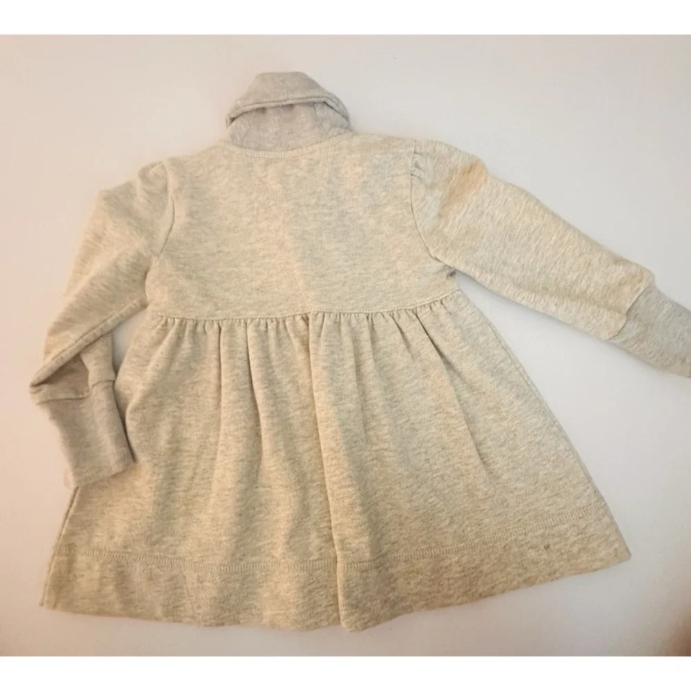 Ralph Lauren Girls 18M 2pc Knit Cardigan & Leggings Set Gray/Ivory